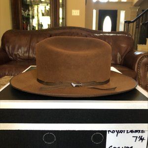 Stetson Open Road Royal Deluxe Cognac 7/14 Great Western Style!